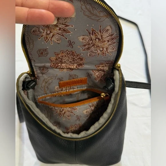 HOBO Black Crossbody Bag with Gold Accents - Picture 2 of 4